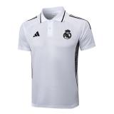 POLO Real Madrid camisetas 2025/26-White with black logo